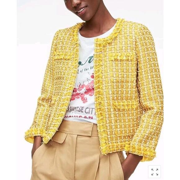 J Crew Collection Lady Jacket in English Golden Tweed 14 - Picture 1 of 13
